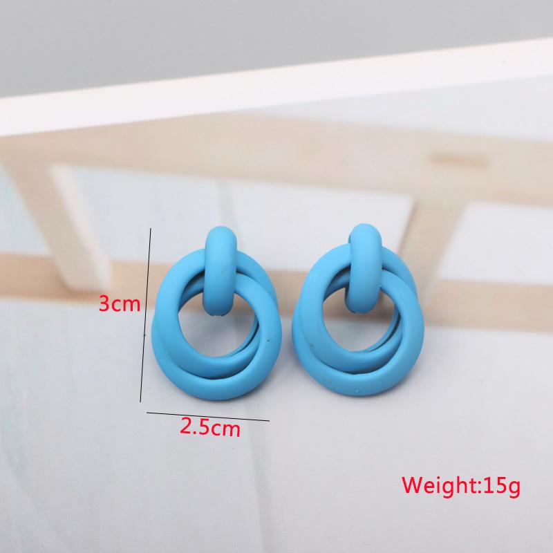 New Blue Color Geometric Earrings for Women Bohemian Flower Butterfly Pendants Female Dangle Earrings 2024 Aretes De Mujer