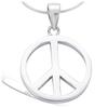 [G8839] - Silver 'Peace' Pendant Silver (rhodium Plated) - 17 Mm