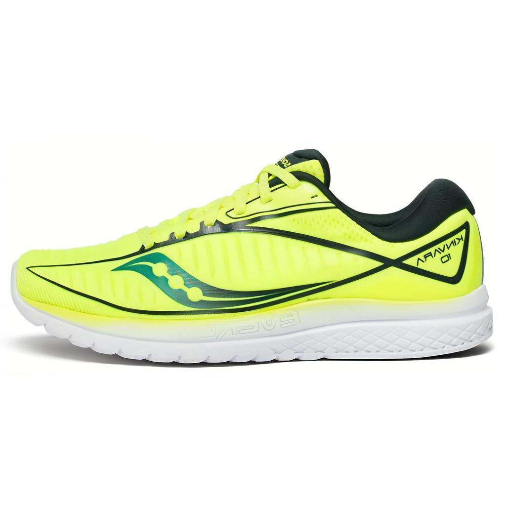 SAUCONY Kinvara 10 Minimalist Comfortable Non-Slip Low-Top Running Shoes Men Sneaker Lemon-Yellow Teal S20467-37