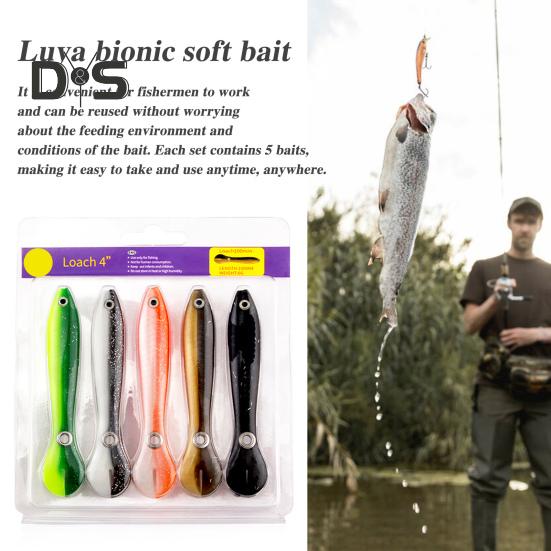 5 шт./набор 10 см/6 г мягкая приманка вьюн силиконовая бионическая вьюн с отверстием искусственная рыболовная приманка для соленой воды пресноводная форель судак змееголов