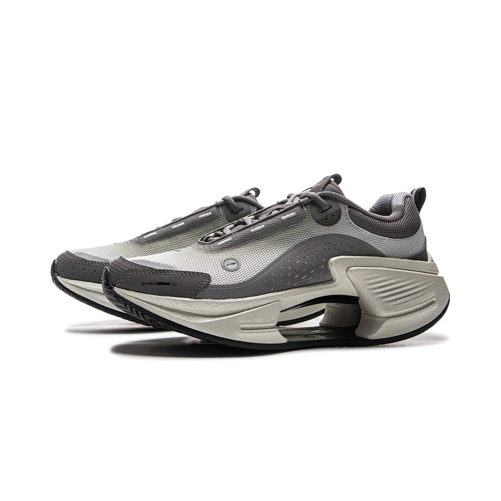 Li Ning Absolute Shadow CRC Второе поколение Светоотражающие Легкие Модные Нескользящие Амортизирующие Низкие Повседневные Кроссовки Мужские Серые AZGV049-1