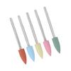 5PCS Stainless Steel Pedicure Drill Bits Silicone Rubber Silicone Nail Drill Bits  Nail Care