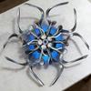 Mechanical Flower Desktop Decoration Steampunk Rotating Light-up Flower Ornament Home Office Living Room Visual Art