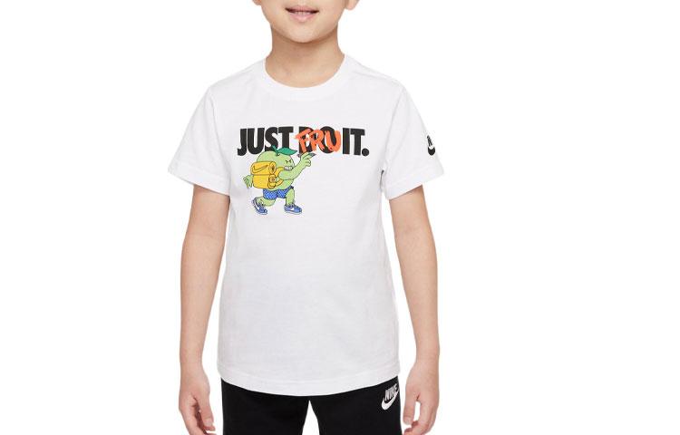 Nike Детские футболки с круглым вырезом, средней жесткости DX7623-100