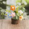 Ручная работа Крючком Цветы В горшке Искусственный цветок Декор стола Свадебный подарок Фото реквизит Вязаное растение