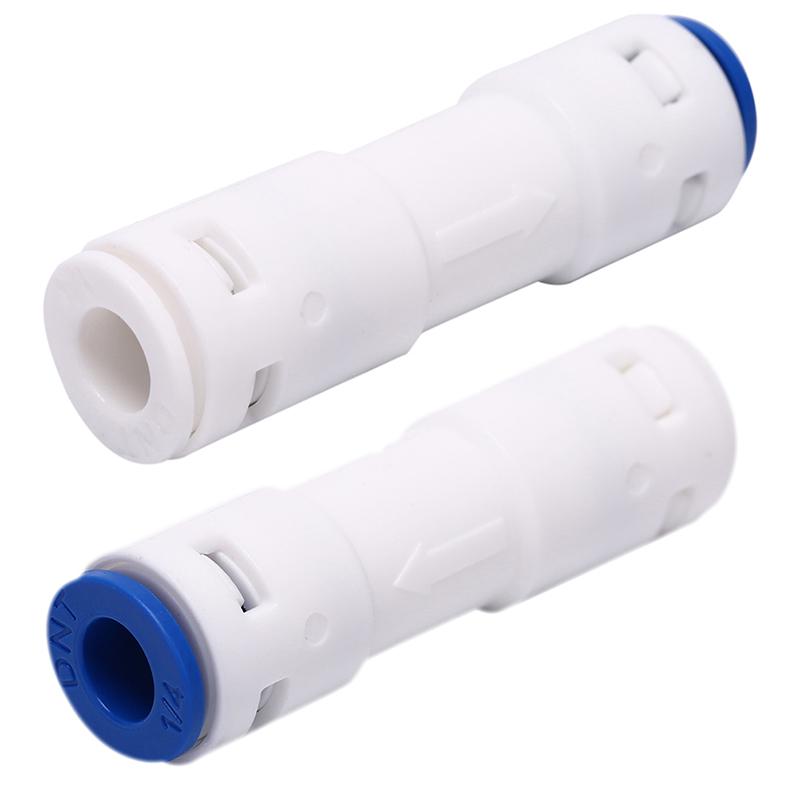1pc Check Valve Push In For Non Return Water Reverse Osmosis System Filters 1/4"