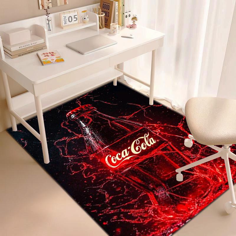 Christmas gift Halloween themed cola beverage Coca Cola carpet is suitable for living room and bedroom doormats office balcony decorative carpet V3