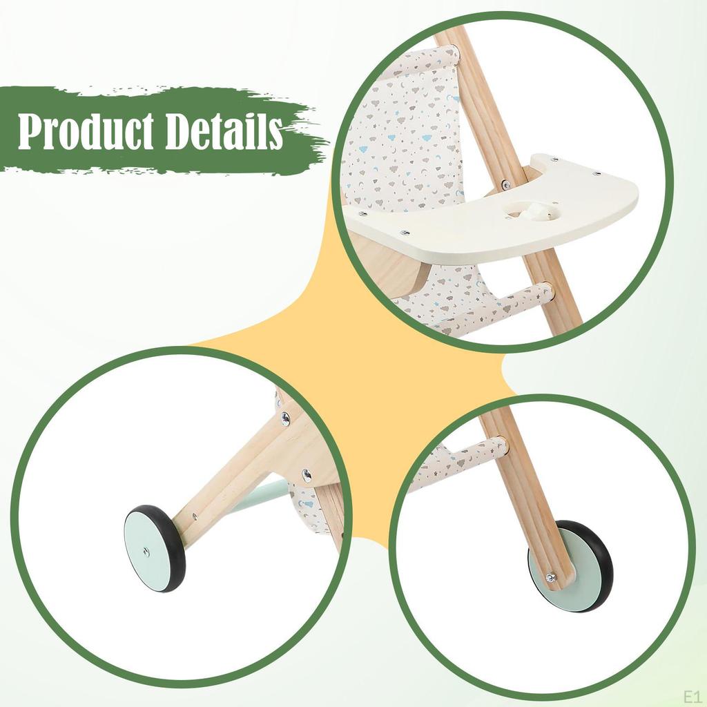 Деревянная детская кукла игрушка образовательная симуляция для кукол коляска возраст 1-2 подарок вечеринка