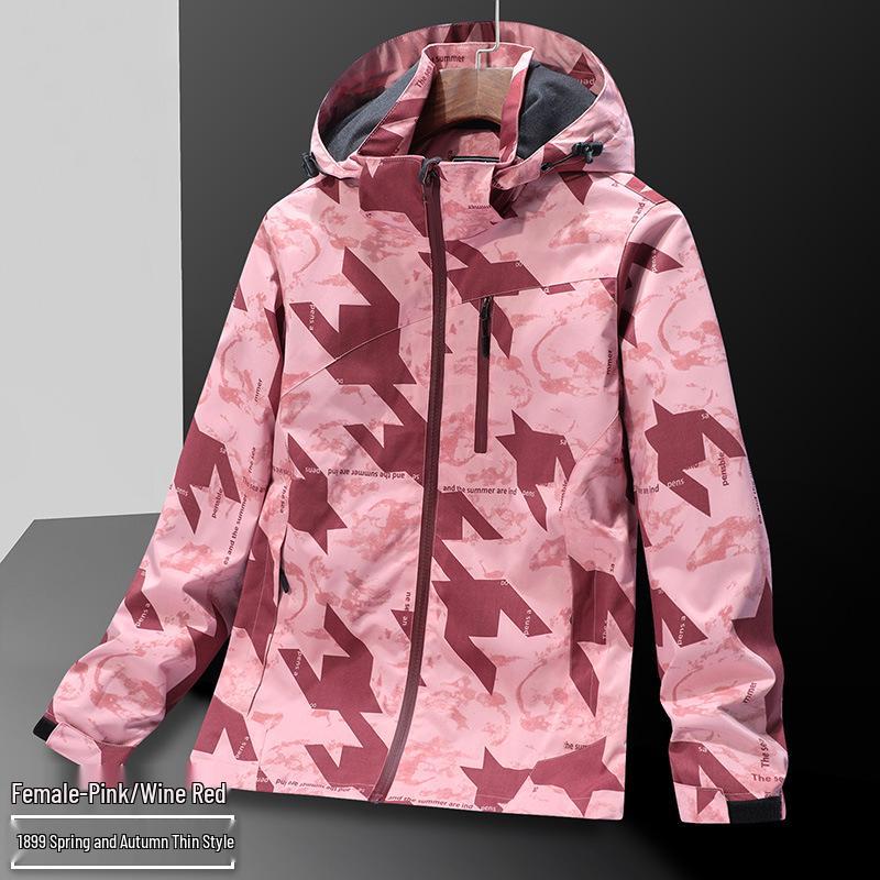 Ветрозащитная водонепроницаемая куртка для альпинизма для пар на открытом воздухе 2025