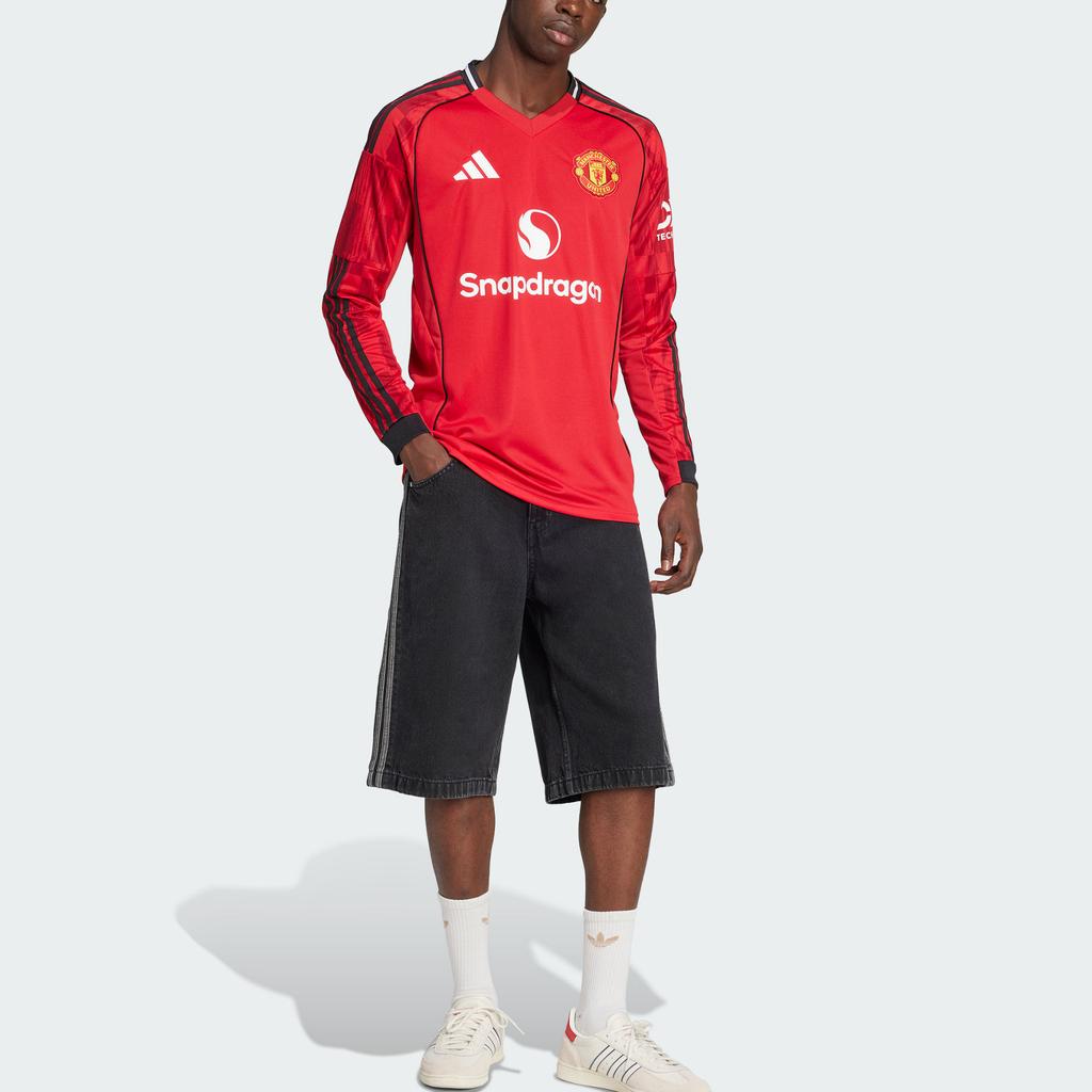 adidas Бесплатная доставка с AdiClub Манчестер Юнайтед 25/26 Домашняя футболка с длинным рукавом JP3037