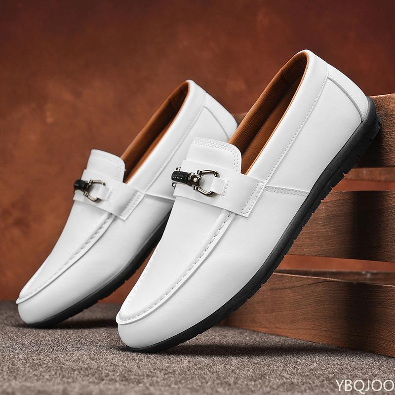 Мода 2025 Большой размер Мужская обувь Трендовые британские лоферы Низкий вырез Повседневная кожаная обувь Мужская мода Удобные лоферы Zapatos Homme