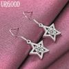 Серьги-звезды из стерлингового серебра 925 пробы с цирконами AAA, свадебные украшения