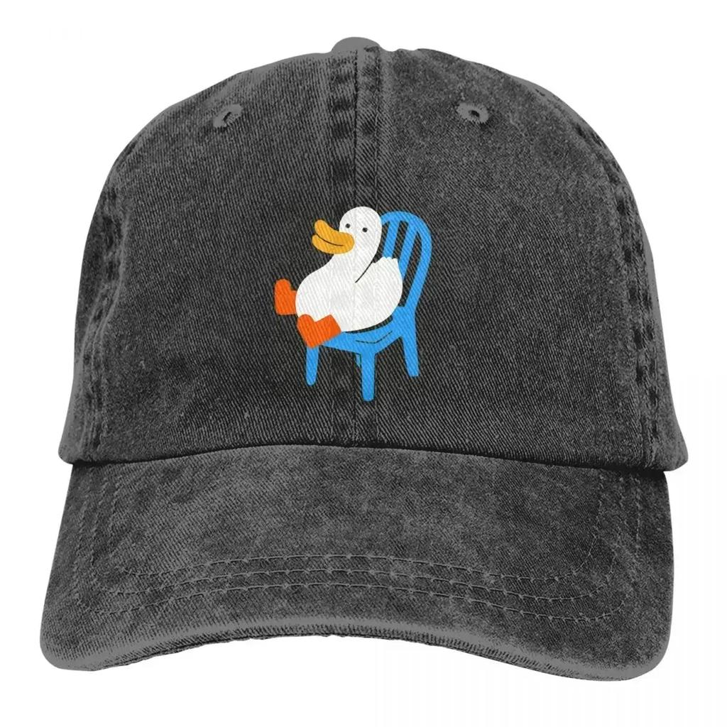 Summer Cap Sun Visor Duck Sitting In A Chair Hip Hop Caps Animal Cowboy Hat Peaked Hats