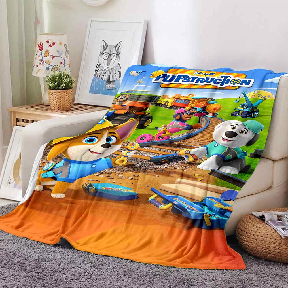 Pupstruction Theme Printed Blanket - Perfect for Couch, Bed, Travel & Outdoor Use | Machine Washable, Cozy & Durable.