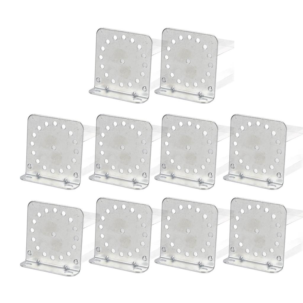 10 Pcs Angle Bracket Galvanized Angle Holder Corner Brace for Electric Fencing System Round Rod