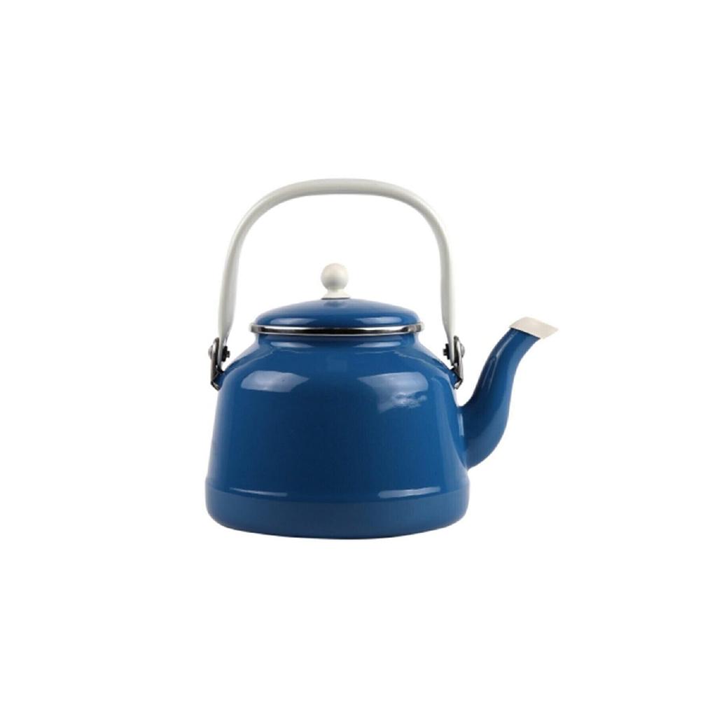 Эмалированный чайник для кофе с травами, чая, 3,5 литра, с верхней ручкой, красный, винтажный