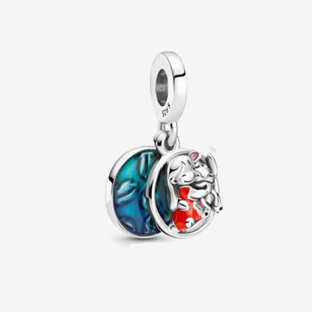 Стерлингового серебра 925 пробы O Love Heart розовое золото CZ кулон мотаться подходит ожерелье женщины DIY очаровательные ювелирные изделия