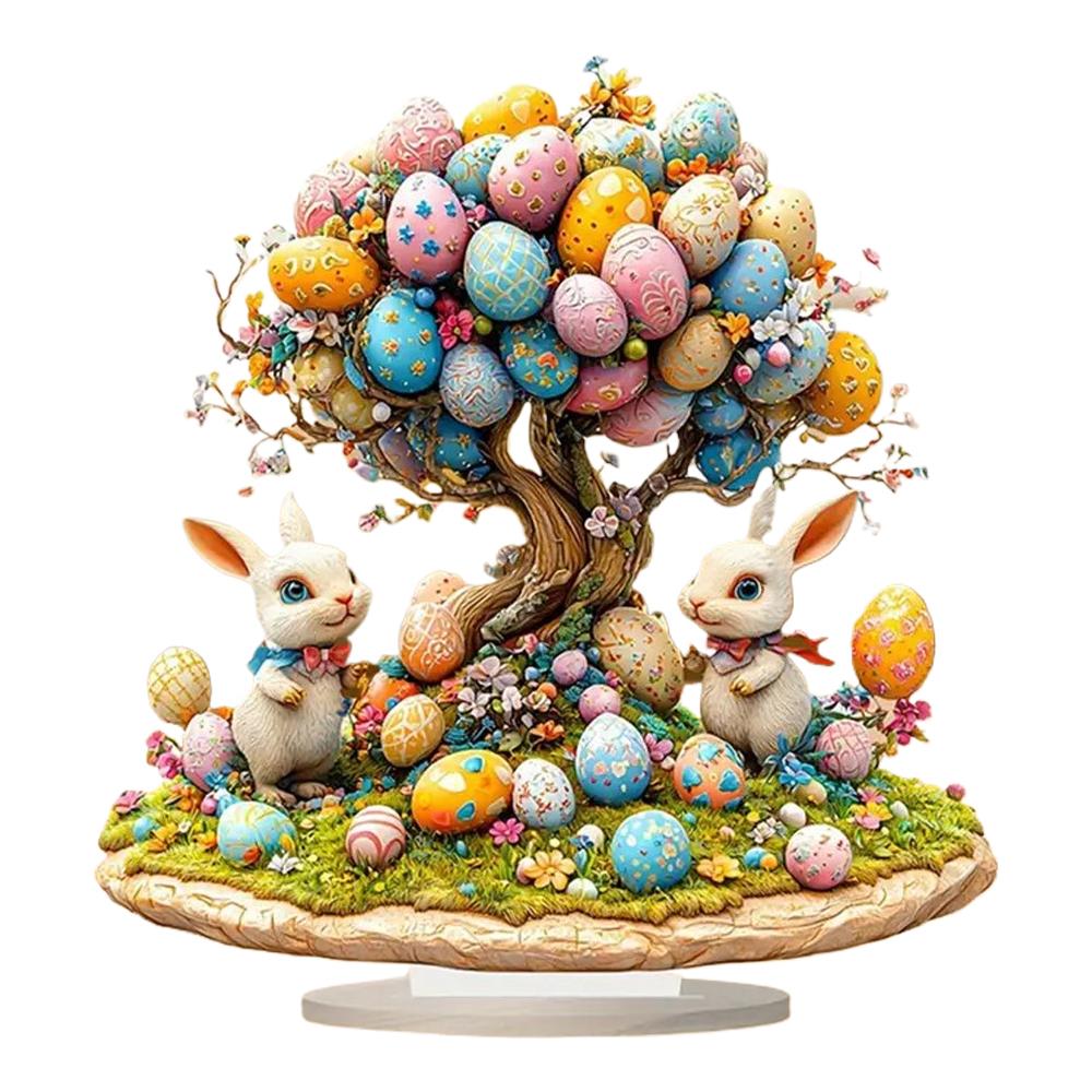 2D Плоский Богемский Акриловый Кролик Декоративный Знак, Настольный Знак, Стоящий . Подарочное украшение, Perf F7R7