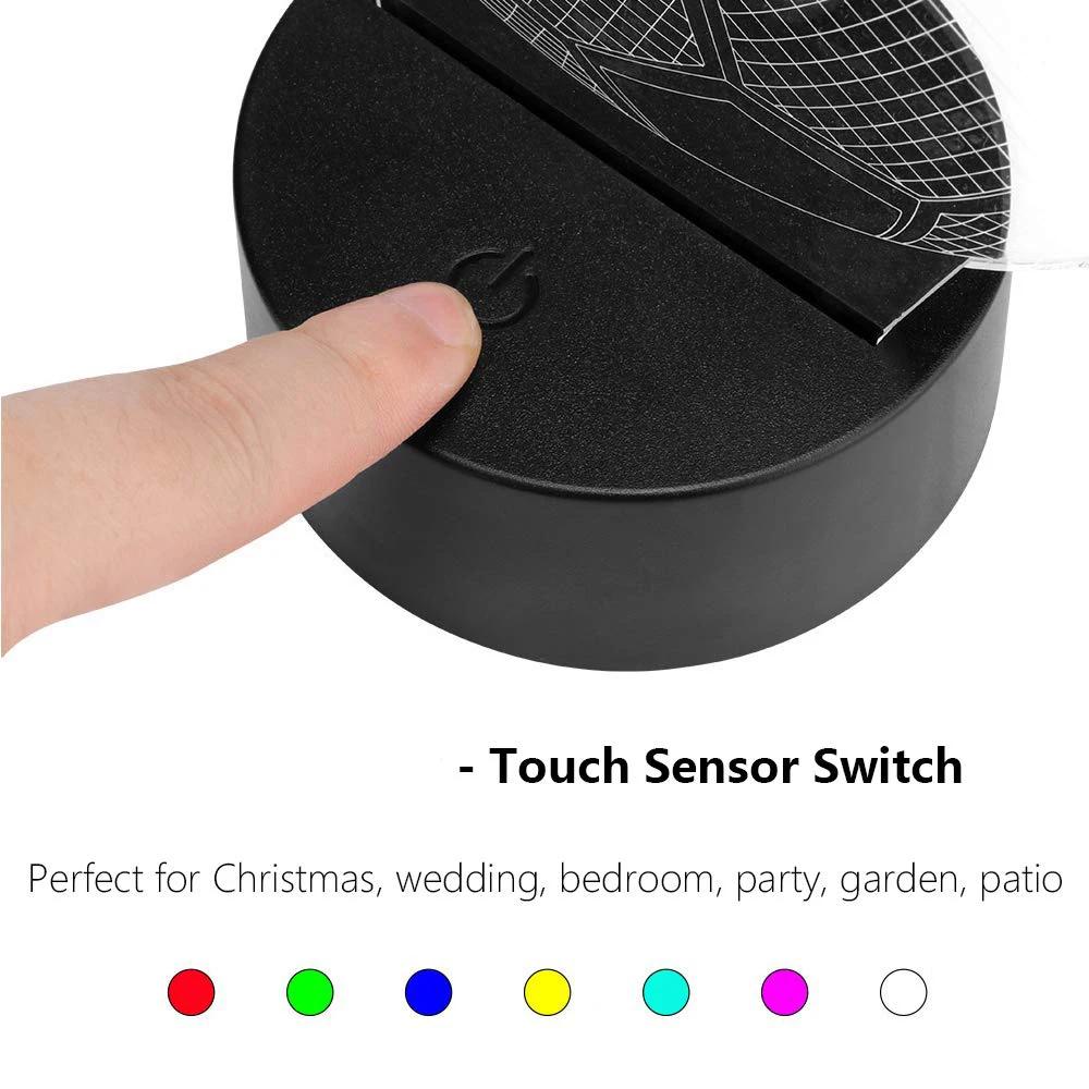 10 шт. акриловая световая панель основание трещина 7 цветов декоративная световая витрина сенсорный выключатель светодиодная лампа основание для акриловой смолы стекло