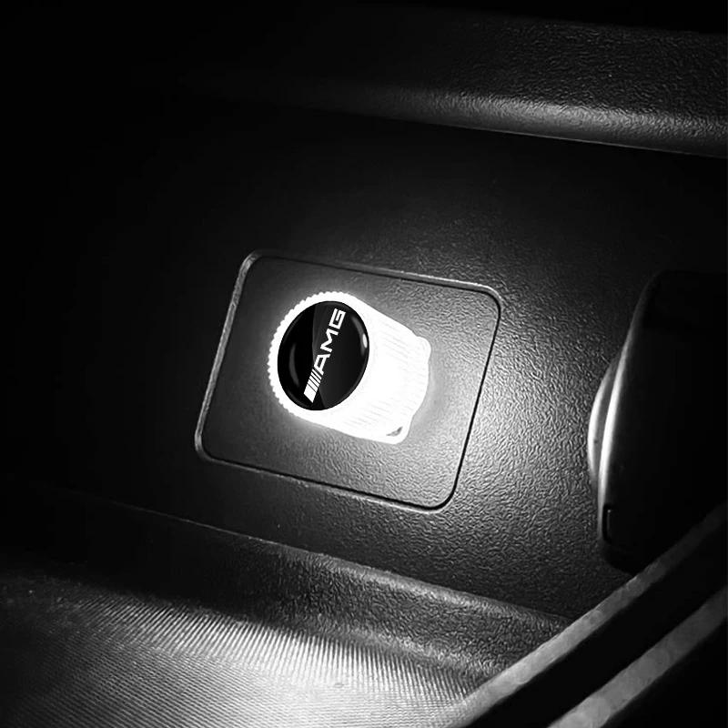 AABIH1 Car Emblem USB Atmosphere Light Portable Car Mini LED Lamp Caps Stickers For Mercedes-Benz C320 CL55 CL600 CL65 C240 C280 C320