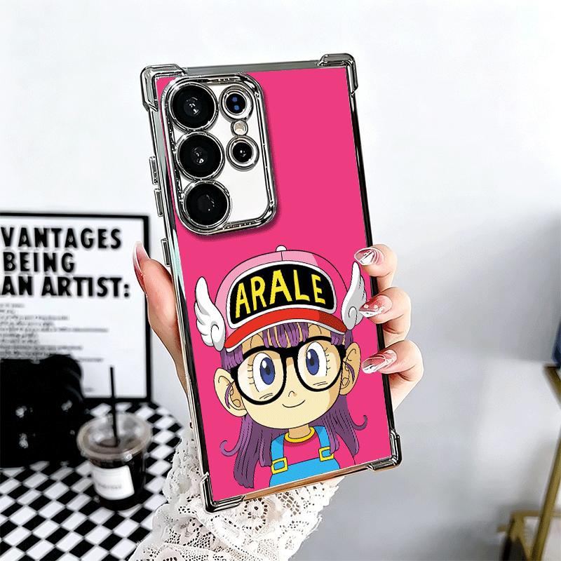 Чехол для телефона с покрытием в стиле аниме Arale S-Slump для Samsung Galaxy S24 S25 FE S26 Edge S23 Ultra S22 S21 Plus S20, противоударная крышка с подушкой безопасности