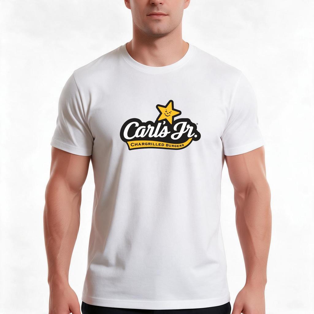 Carls Jr Restaurants Tshirt Summer Casual Cotton Tee Oversized Streetwear Tops Vintage Graphic Print Unisex Unisex Unisex