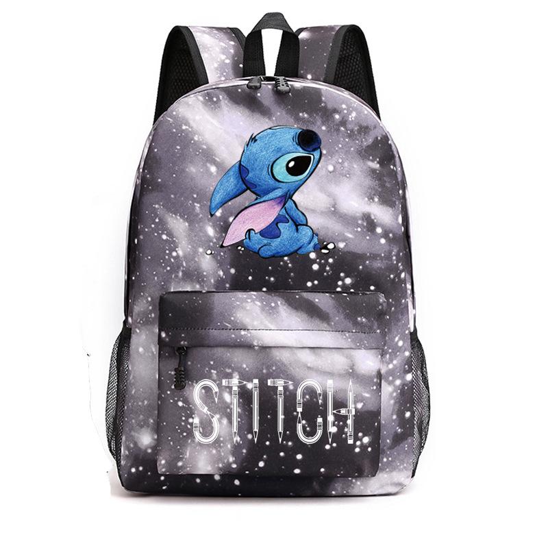 Рюкзак Stitch Студенты Мальчики Девочки обратно в школу Сумки Подростки Повседневный рюкзак Молния