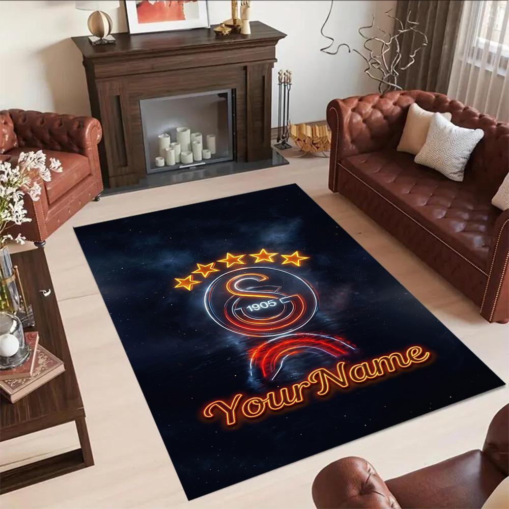 Galatasaray Customized Name Area Rug Suitable For Playrooms Kitchen Outdoor Decorate Room Antislip Carpet Anime Office Decor Spiritual Gift