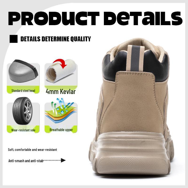 Universal Steel Toe Safety Shoes - Anti-Smash, Anti-Puncture, Wear-Resistant, Soft Sole, Comfortable for All Seasons