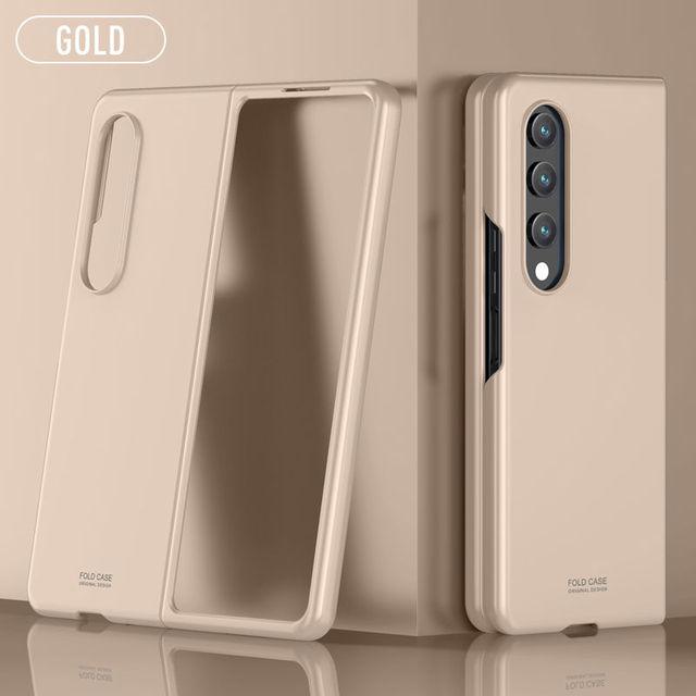 Для Samsung Galaxy Z Fold 4 модный скраб для кожи чехол для мобильного телефона с точным вырезом ультратонкий складной чехол
