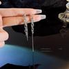 Элегантные высококачественные серьги-кисточки из циркония для женщин — модные, универсальные и изысканно оформленные для создания образа супер-феи.