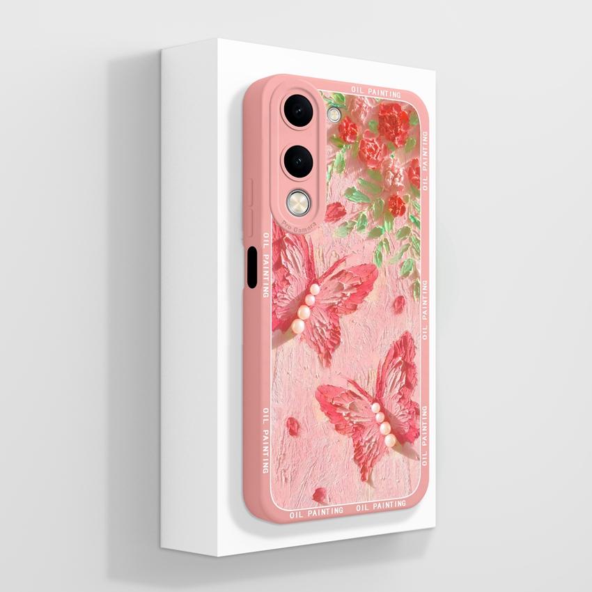 Для Vivo Y04 Y03 Y02 Y11 Y15 Y20 Чехол для телефона Милый мультяшный узор для девочек Гладкий жидкий силикон Противоударная защита Задние крышки Чехол для корпуса Vivo