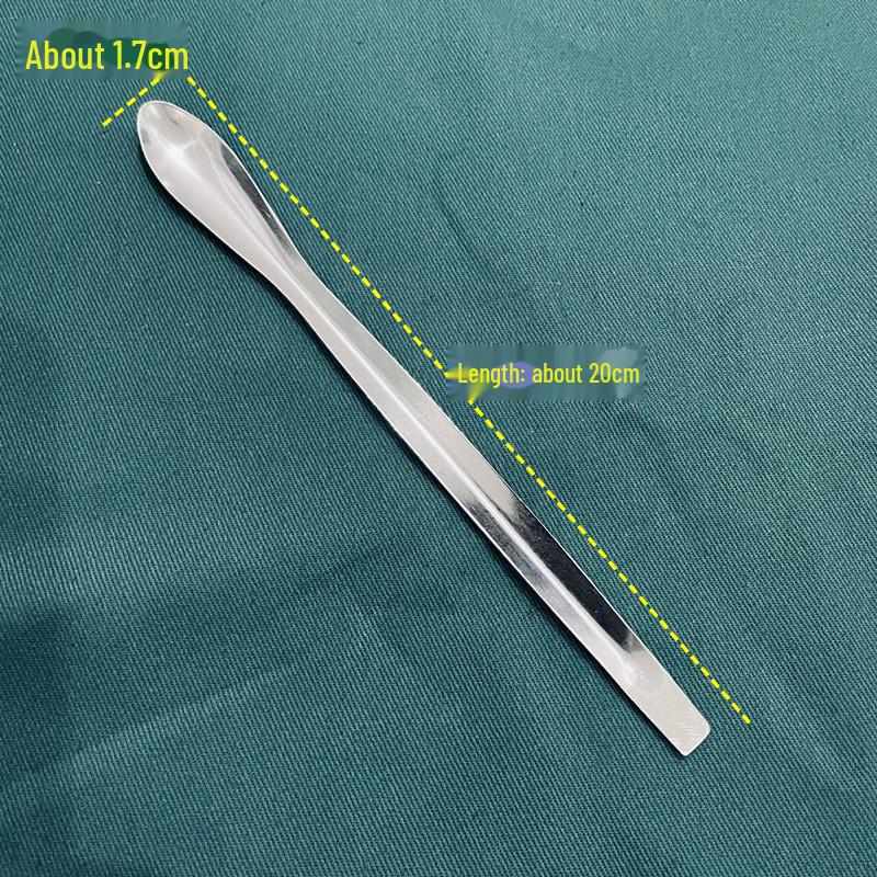 Набор из двух- и односторонних ложек для взятия проб лекарств из нержавеющей стали (22см) - 3 шт.