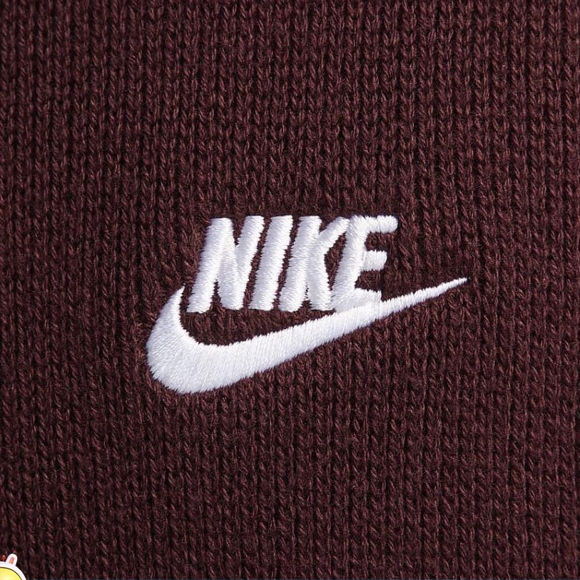 Nike Club Fashion Удобный свитер с круглым вырезом для мужчин, бордовый FQ2913-652