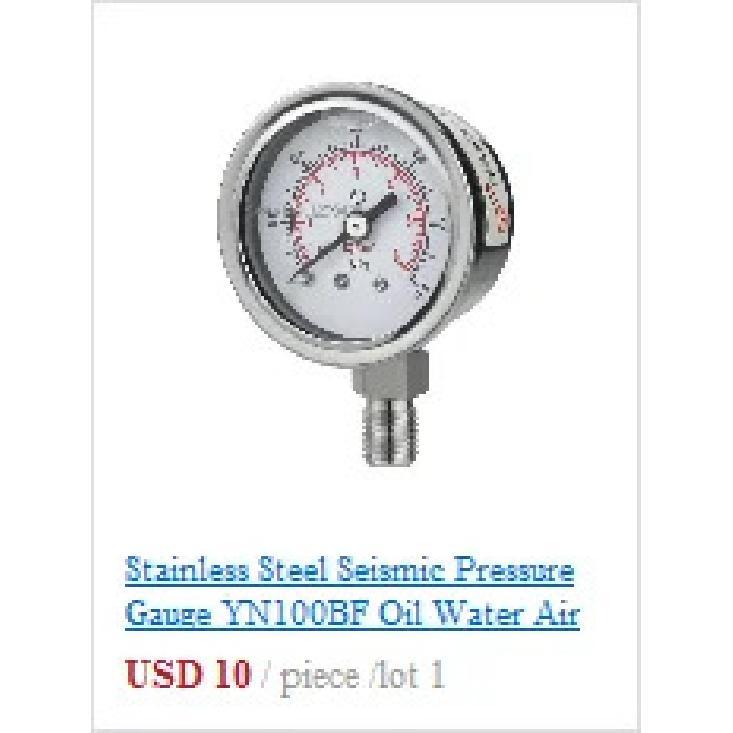 10PCS YN40Z Shock-proof Pressure Gauge 40mm M10*1 1/8 Water Oil Hydraulic Oil Pressure Negative Rressure Vacuum