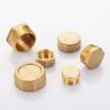 G1"1/4"1/8"3/8"1/2"3/4"G2" BSP Female Threaded Brass Pipe Hex Head Brass Stopper End Cap Plug Plumbing Fitting Connector Adapter
