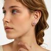 Silver bow earrings with ribbons, 925 silver studs