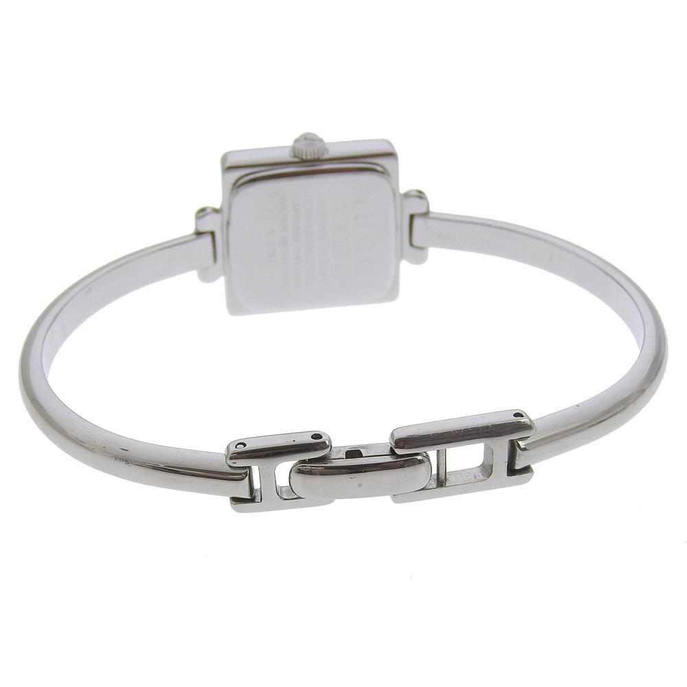 Gucci Часы 1900L черный циферблат нержавеющая сталь кварцевые аналоговый дисплей женские б/у