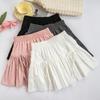 White Bow Tied Fluffy Cake Skirt for Women In Summer Small Elastic Waist A-line Skirt Short Skirt
