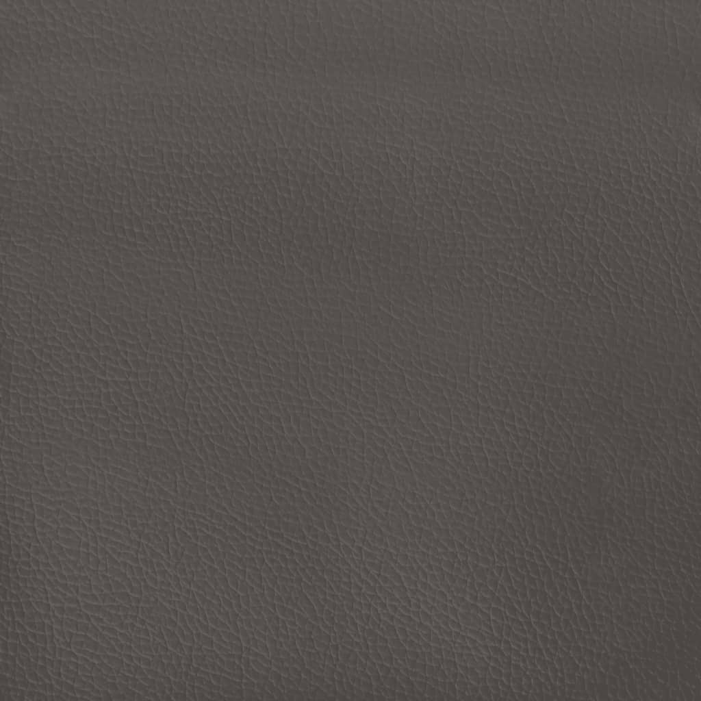 Armchair with Footstool Grey 60 cm Faux Leather