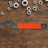 Survival Nut Wrench Adjustable C-shape Wrench Locknut and Reinstall High-carbon Steel Accessories for Bicycles Pipelines