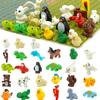 DIY Креативная модель милое Животное MOC Строительные Блоки Кирпичик маленький Питомец Зоопарк Собака Утка Черепаха Пингвин Кошка Свинья Птица Кролик Игрушки