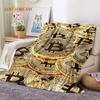 Фланелевое плед с принтом Bitcoin NFT для кровати, дивана, пикника, отдыха на природе, дневного сна и в качестве подарка