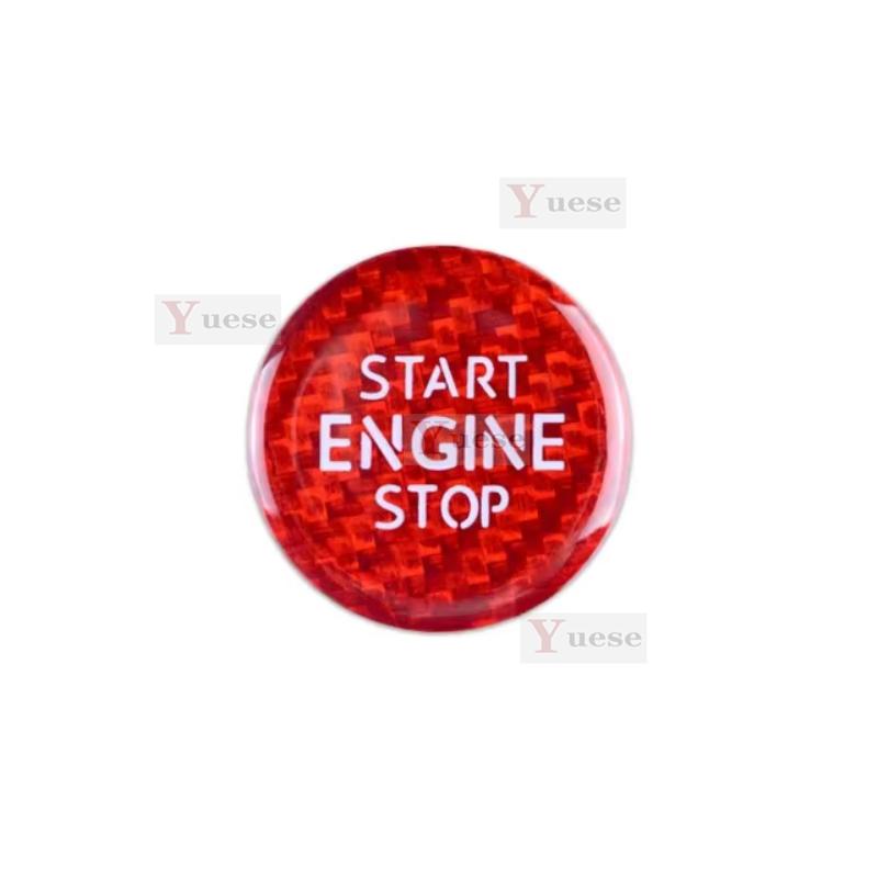 Car Engine Start Stop Button Cover Real Carbon Fiber Sticker For VW Volkswagen Bora