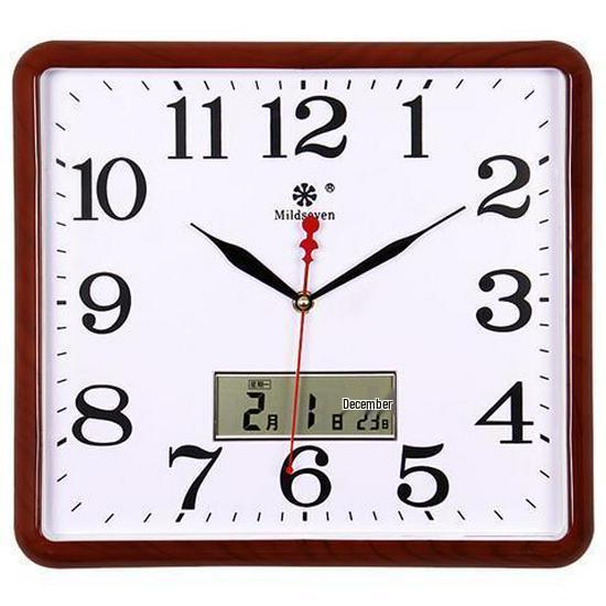 Бесшумные Квадратные Настенные Часы с Кварцевым Механизмом и Вечным Календарем - Креативный, Модный Арт-Дизайн для Гостиной