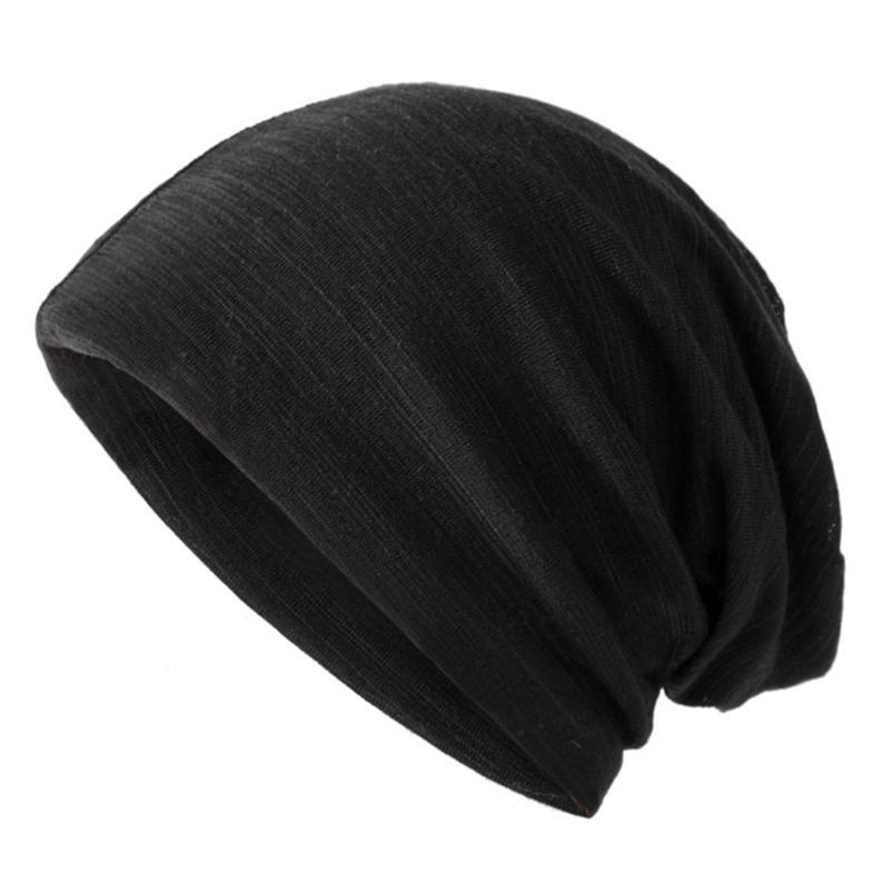 Breathable Toe Cap Unisex Striped Hood Spring and Autumn Warm Thin Turban Chic Trend Pile Hat