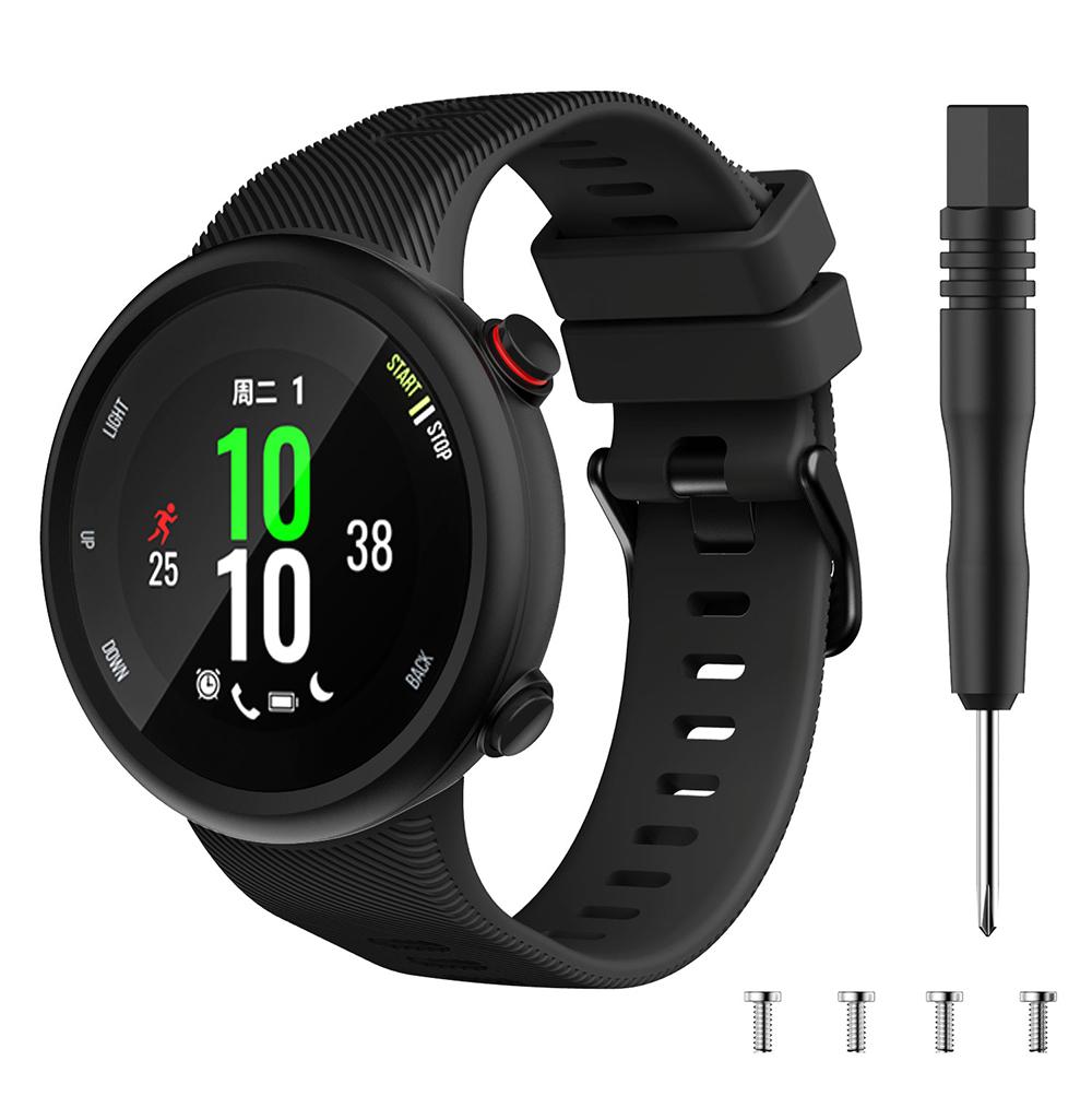 Спортивный силиконовый сменный ремешок для Garmin Forerunner 45/45S и Swim 2 - Разные цвета