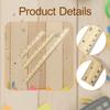 3x Wooden Ruler Measuring Drafting Rulers 15cm 30cm 20cm,Easy to Read Markings,Straight