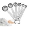 Инновационный набор мерных ложек из нержавеющей стали с точной шкалой для выпечки и кулинарного использования