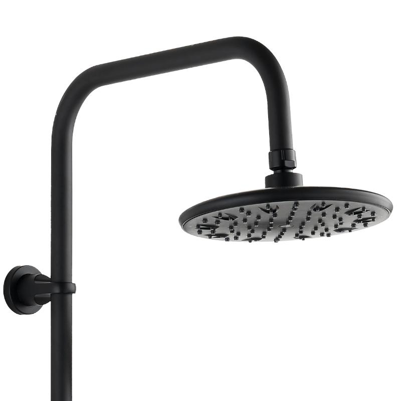 Black Enna Rain Shower with Tap - Luxury Shower Set with Hydromassage